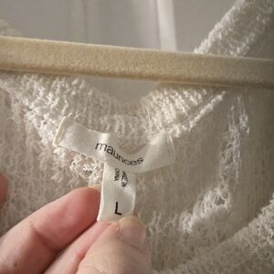 Maurices Women's Cream Lace Blouse